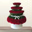300 Valentine S Red Roses Tower Arrangment In Round Box