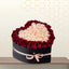 My Dream Roses - Red and White Roses in Heart Box