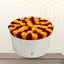 orange and red roses flower flat box - valentine flowers