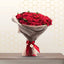100 roses bouquet - jute bouquet