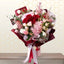 Mixed Flowers Red Wrapped Bouquet