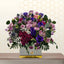 Mixed Purple Flowers in White Square Box