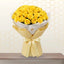 Yellow roses yellow wrapped bouquet