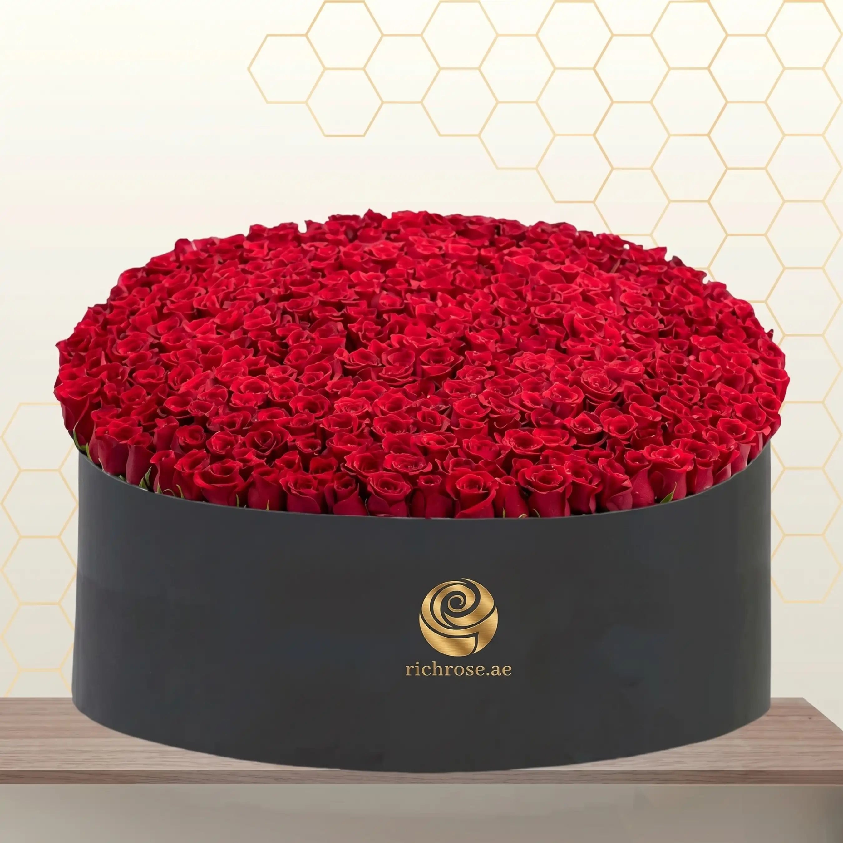 300 Red Roses in Flat Premium Box Main image