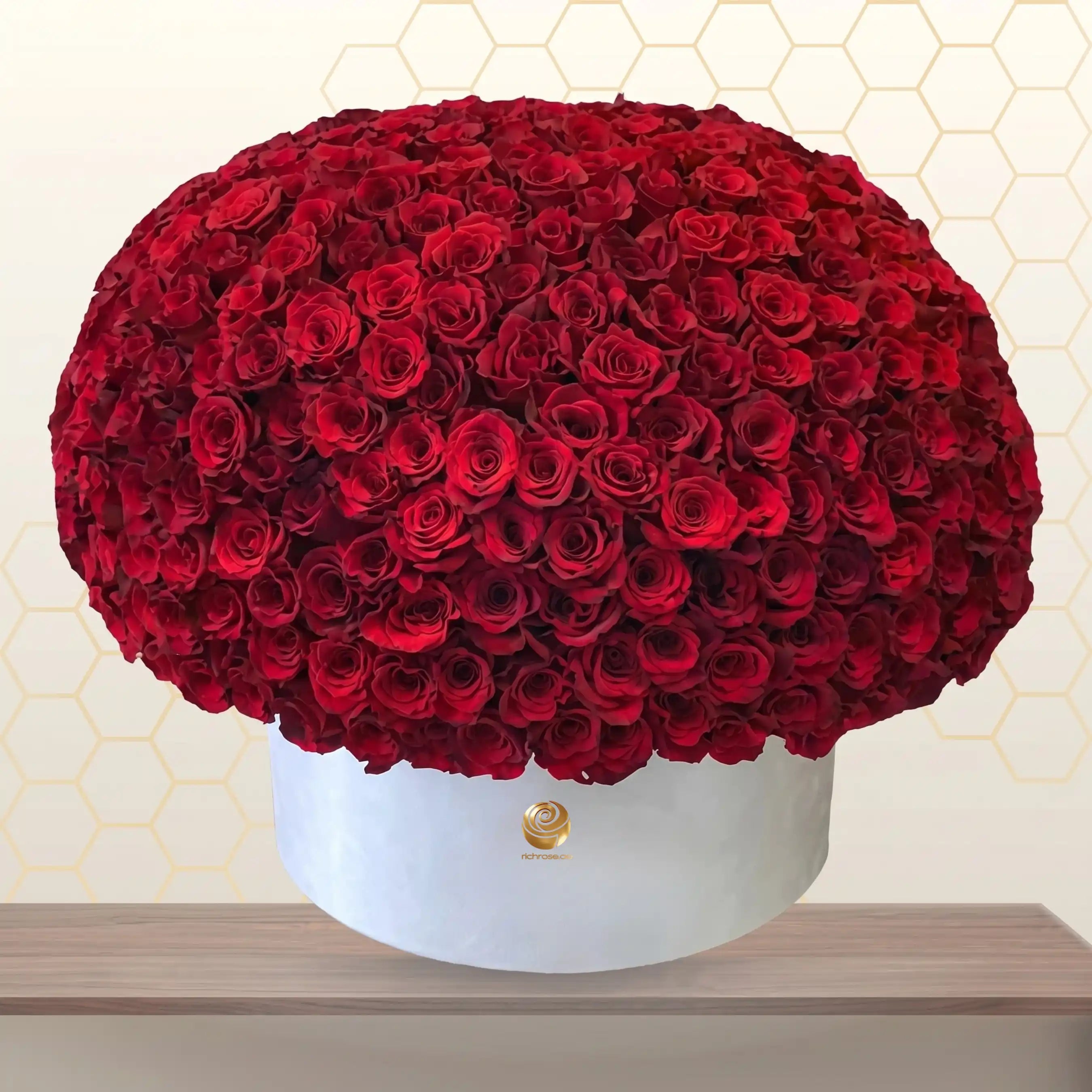 Andorra Valentine Three Hudred Red Roses Box Arrangment