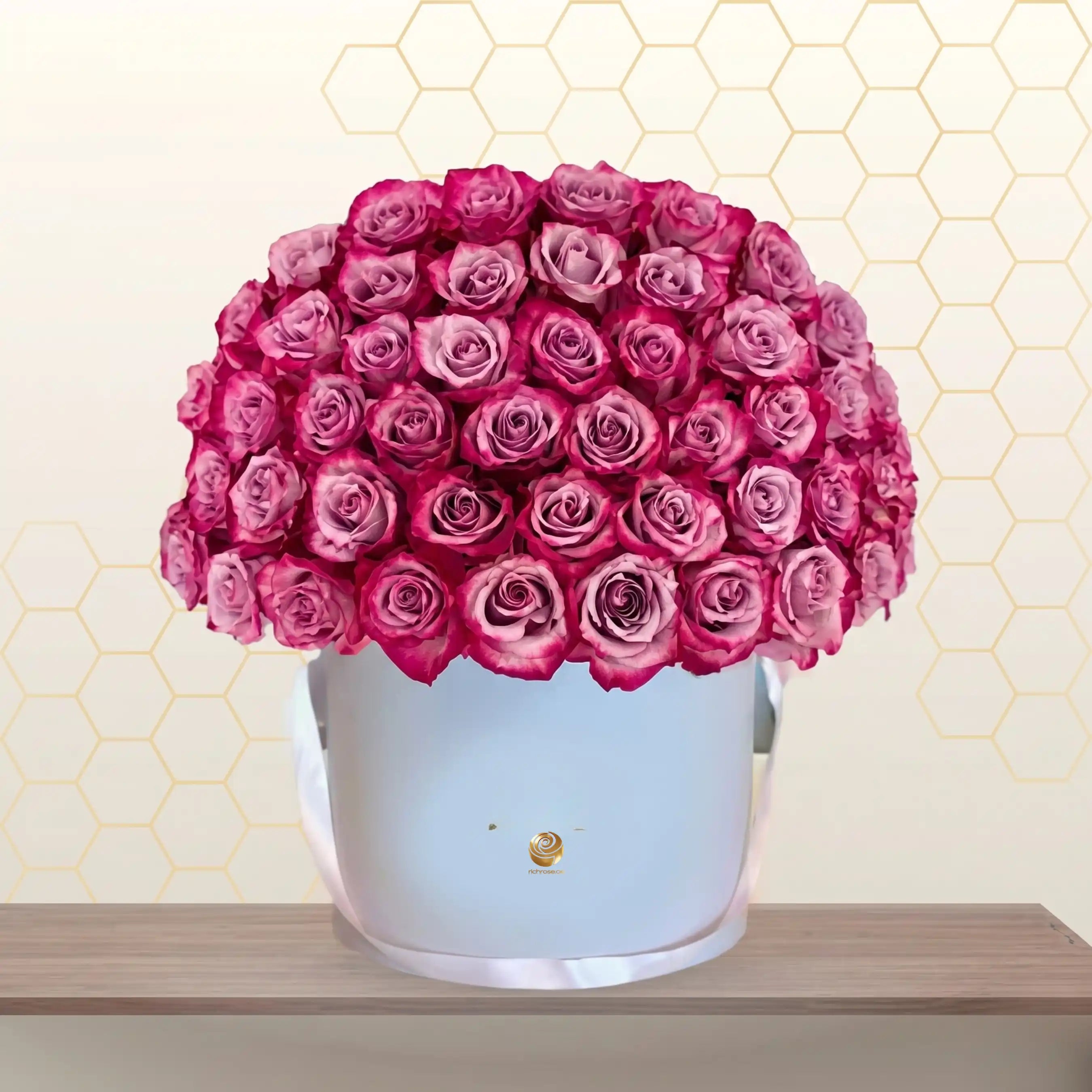 ABUJA- Elegant Purple Roses Flower in a Box
