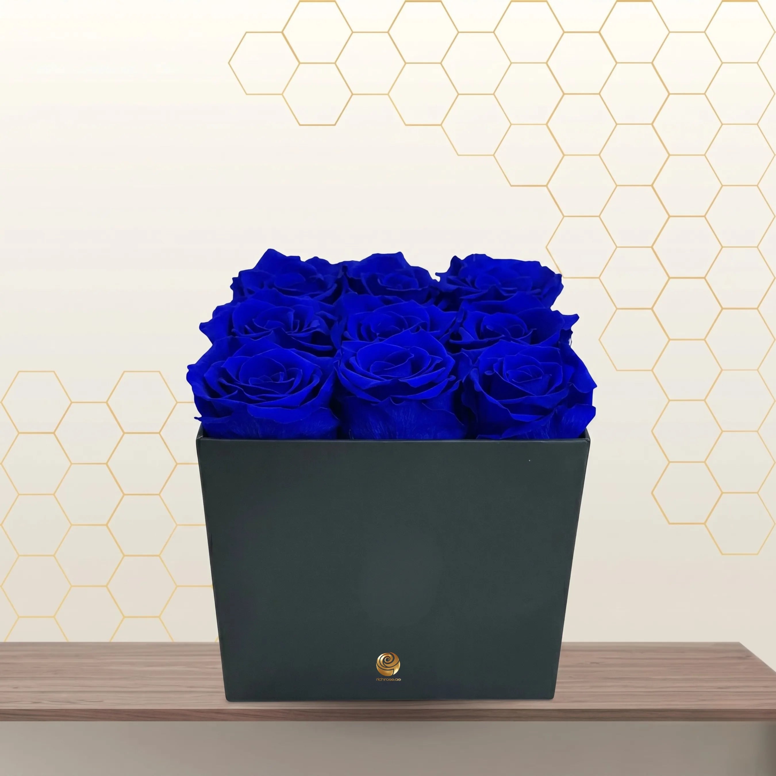 BUDAPEST- Painted Blue Roses in a Box Main image