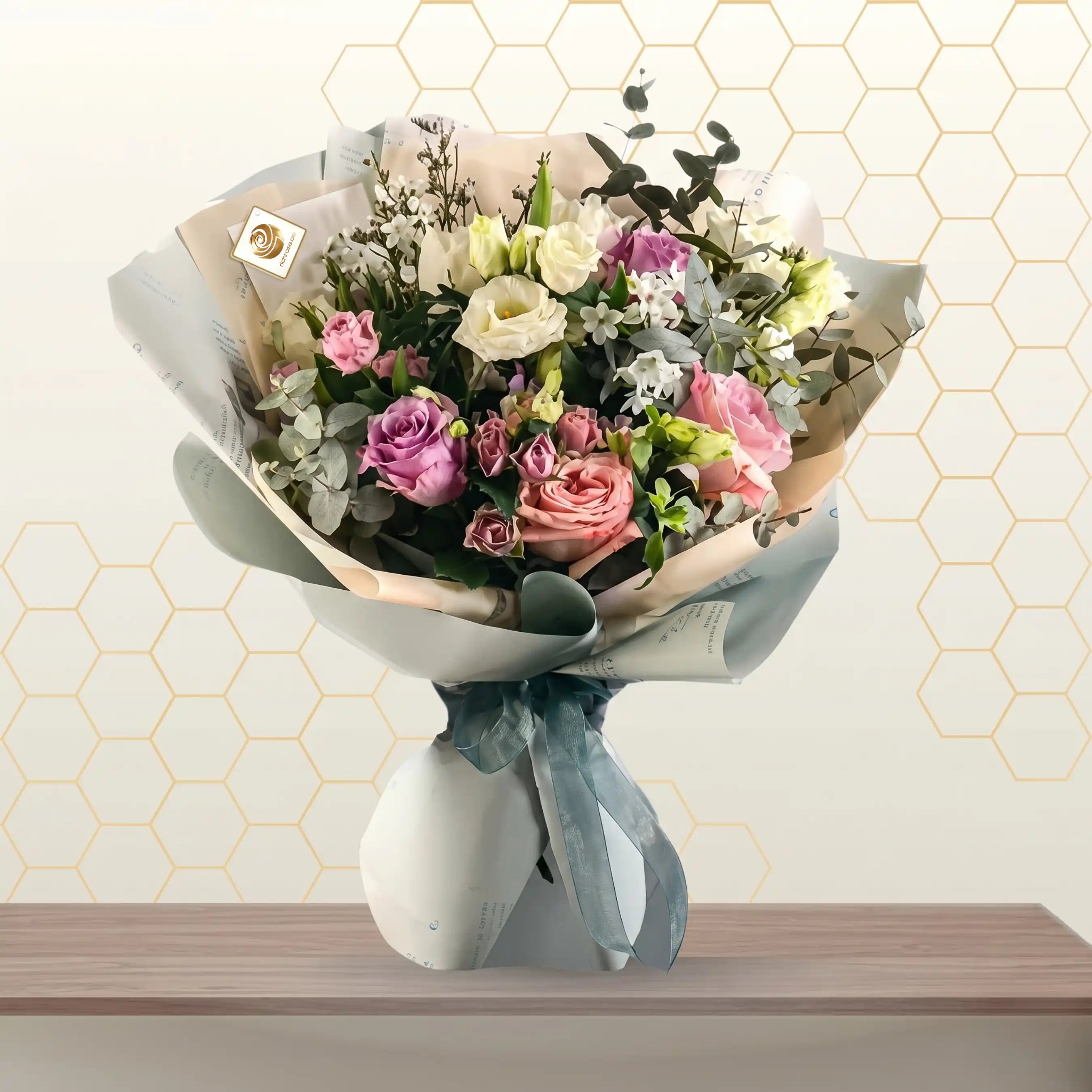 Pink White Flowers Standard Bouquet