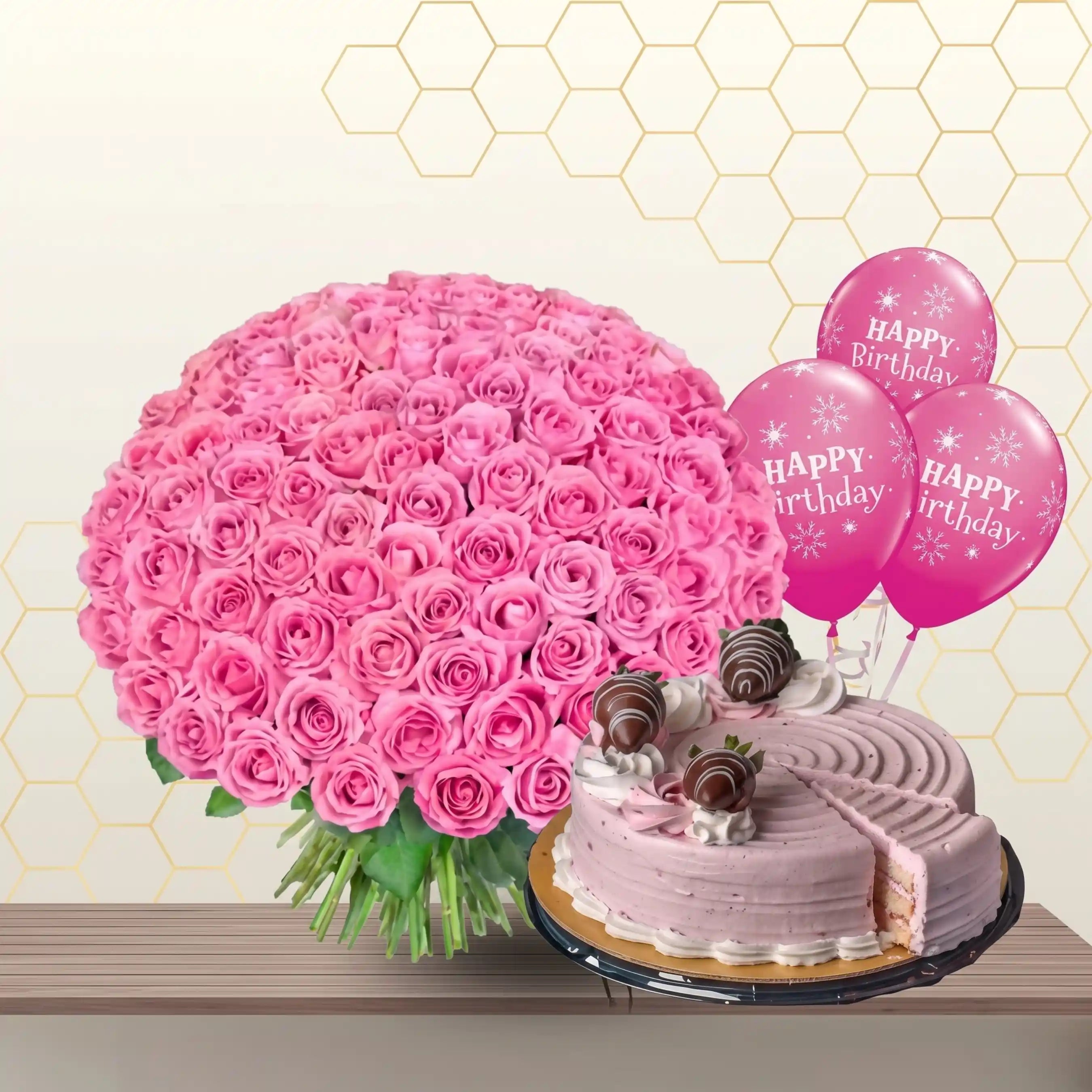 Flowers and cake Main image