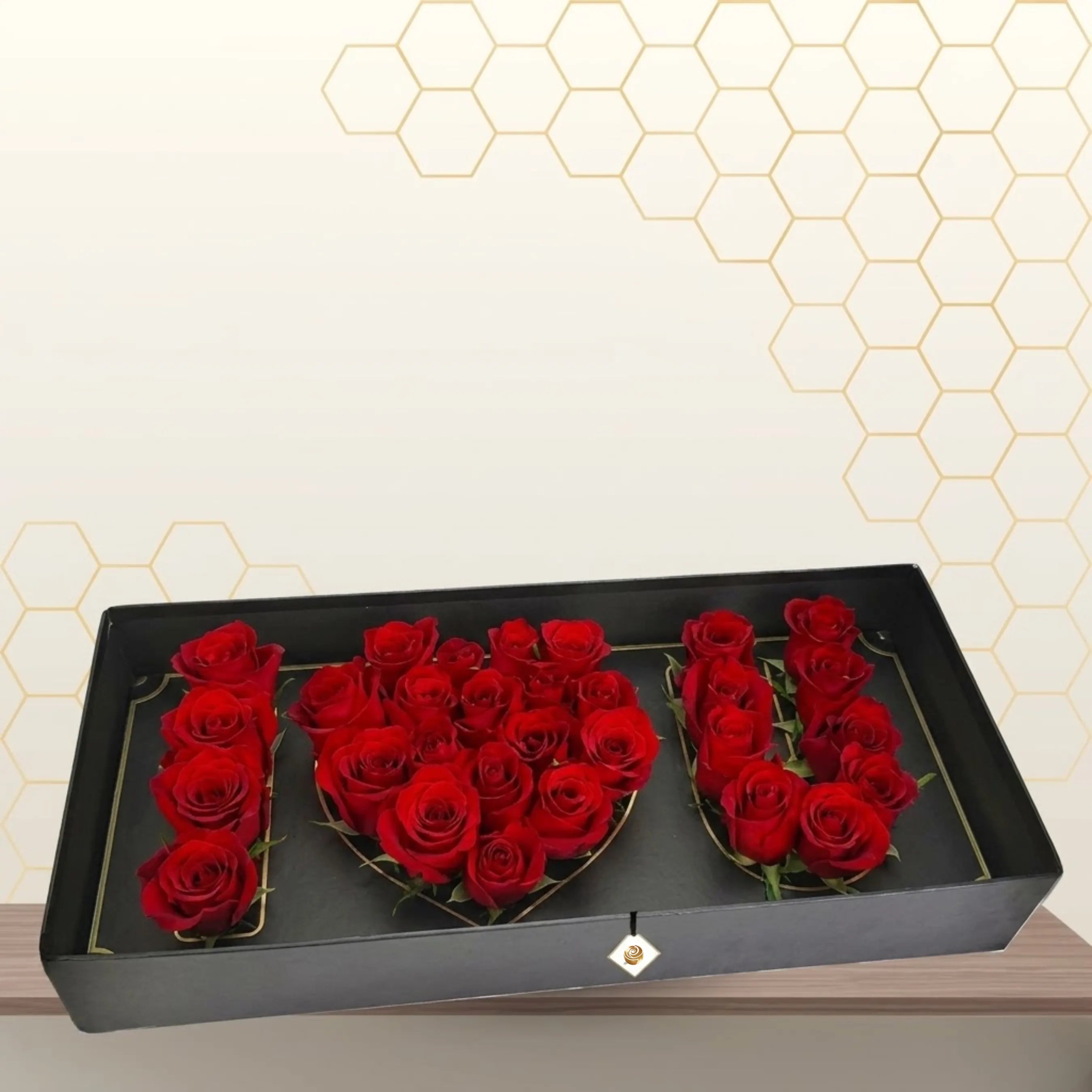 I love you with red rose in box Main image
