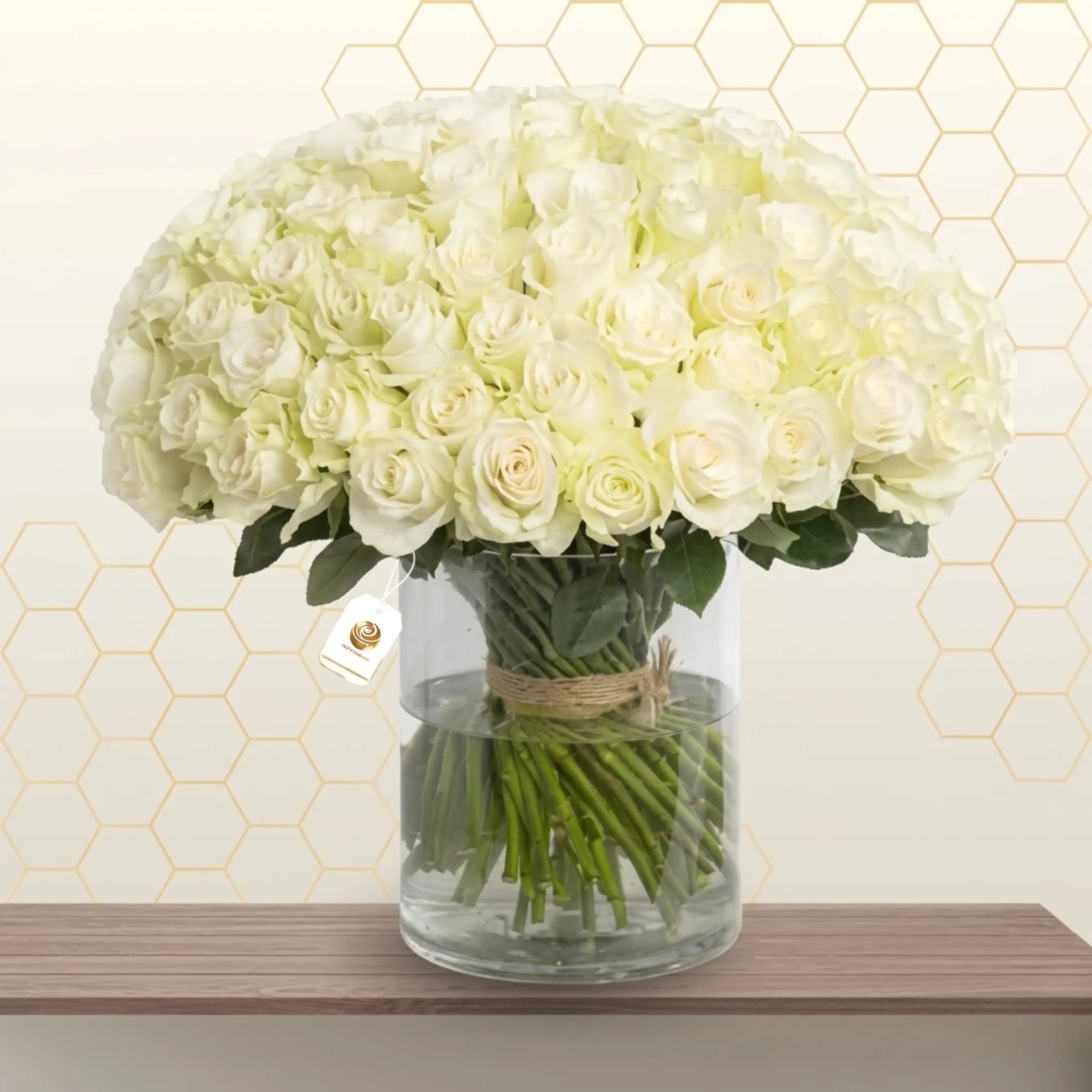 CELINE - WHITE ROSES VASE Main image