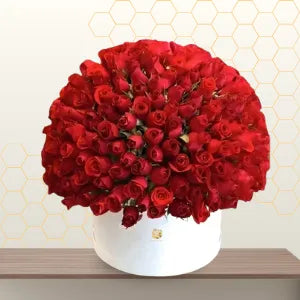 Dear Red Roses - Red Roses in White Box Main image