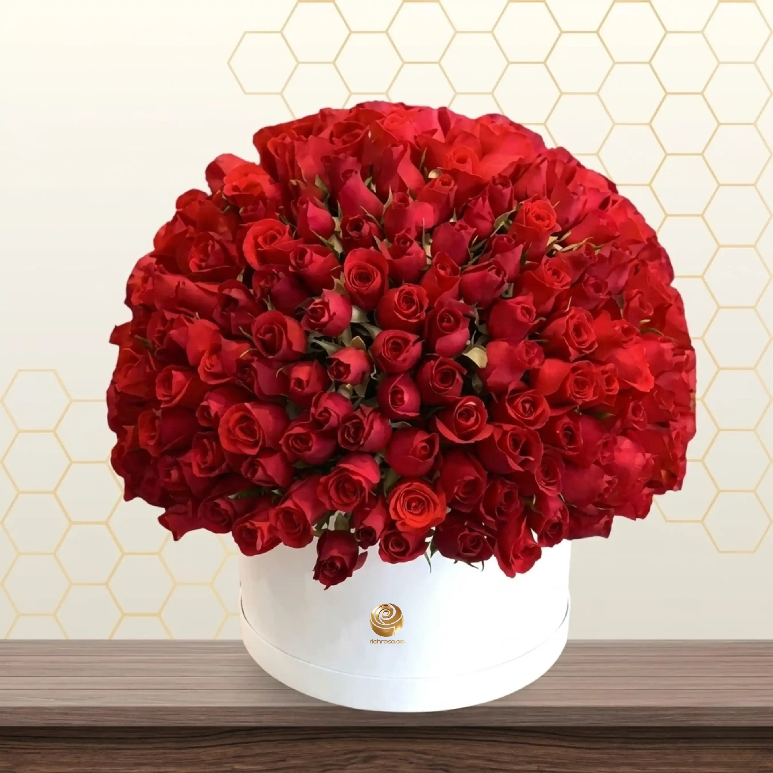 Dear Red Roses - Red Roses in White Box