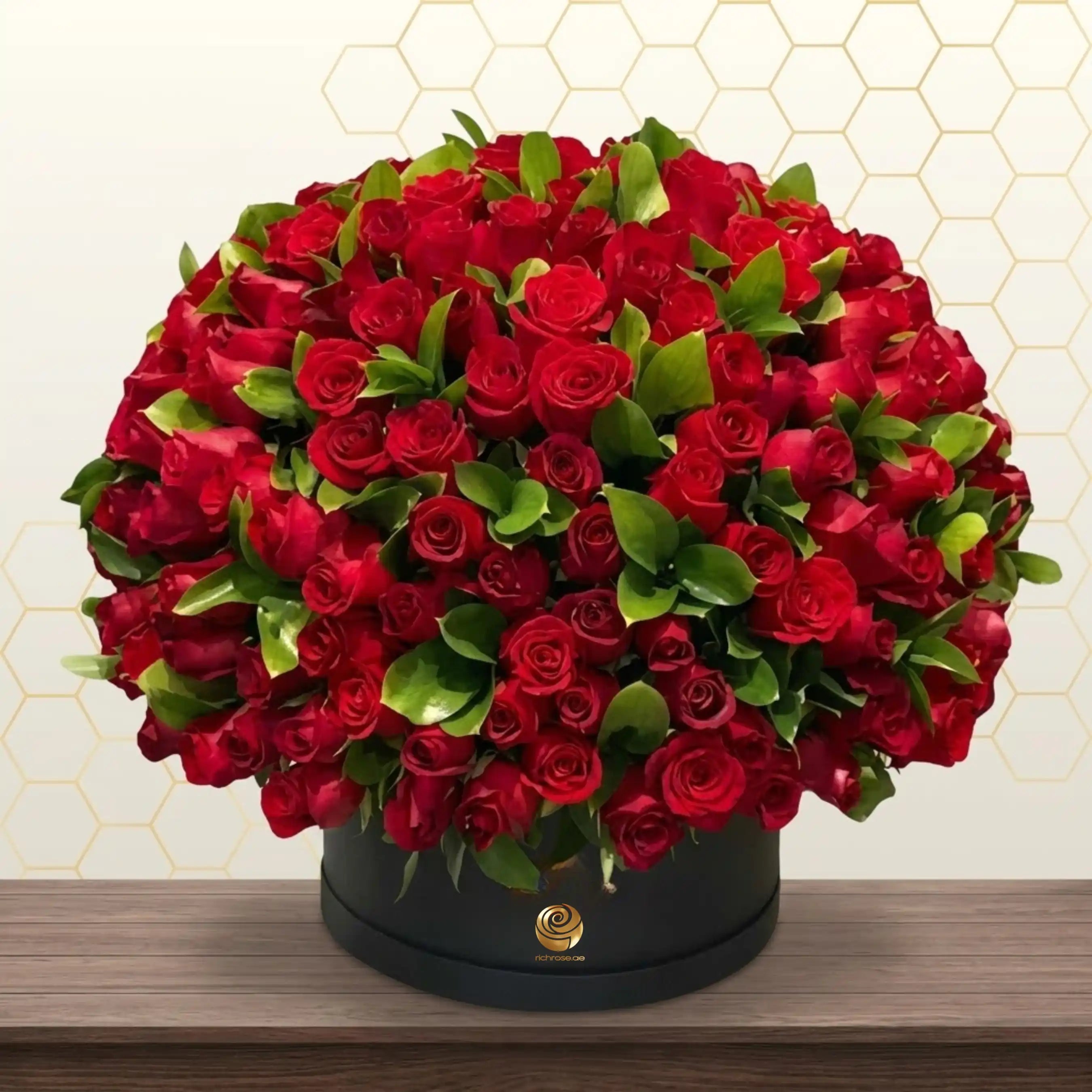 Dear Valentine - Red Roses in Black Box Main image