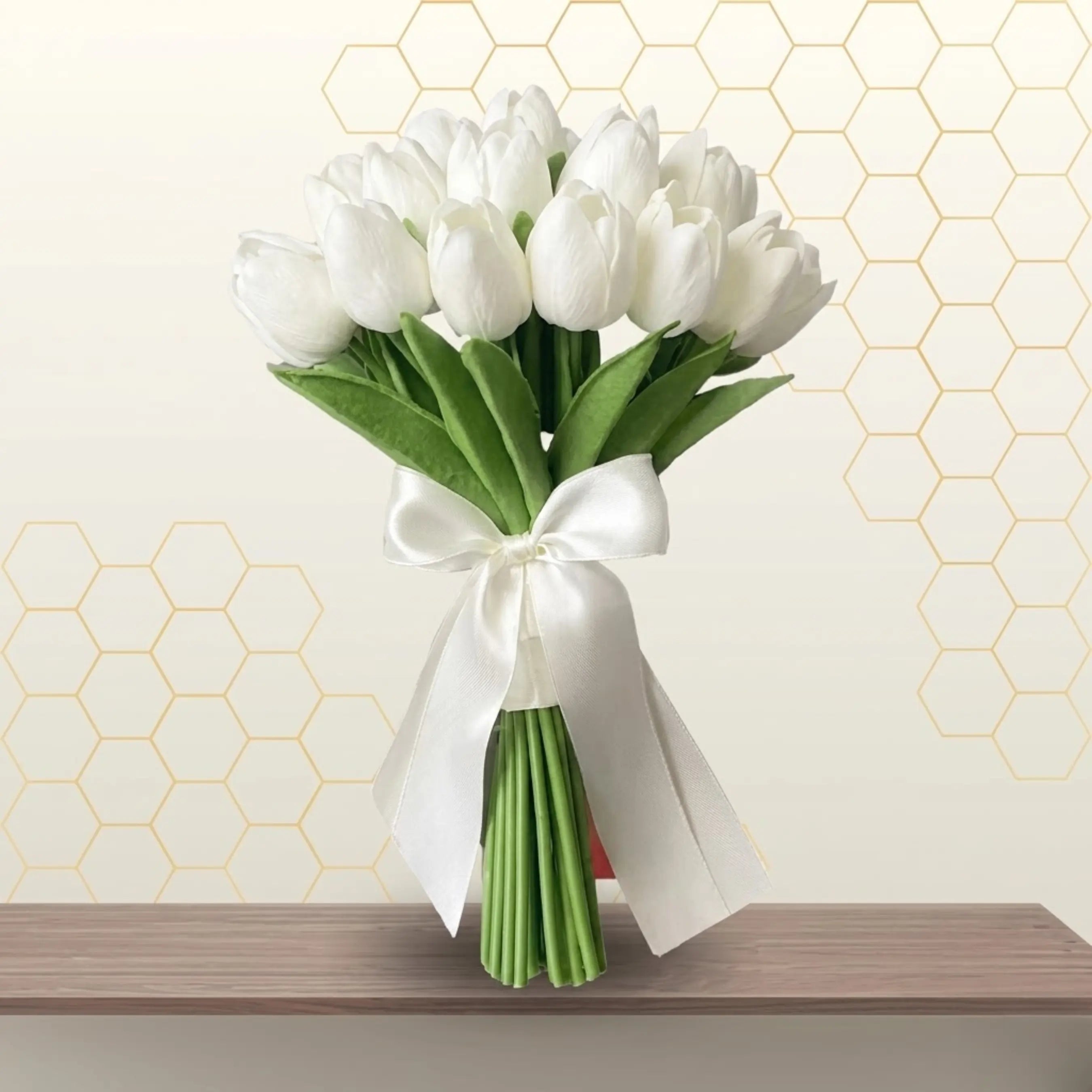 white tulips bunch - get well soon flowers Main image
