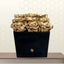 Golden Painted Roses in Square Box