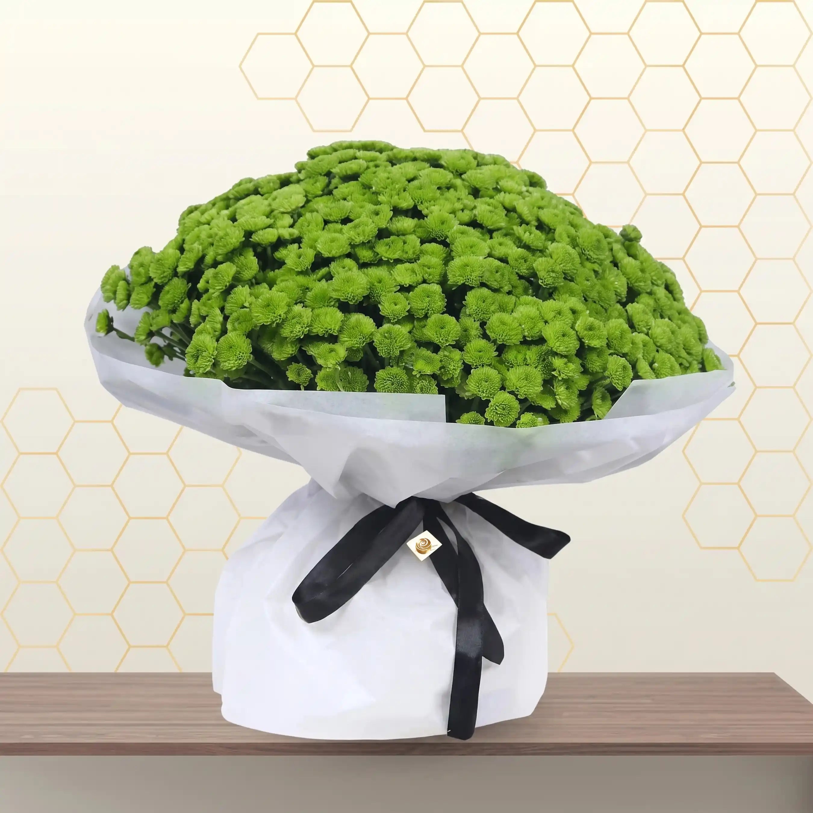 Green Chysanthemums Bouquet