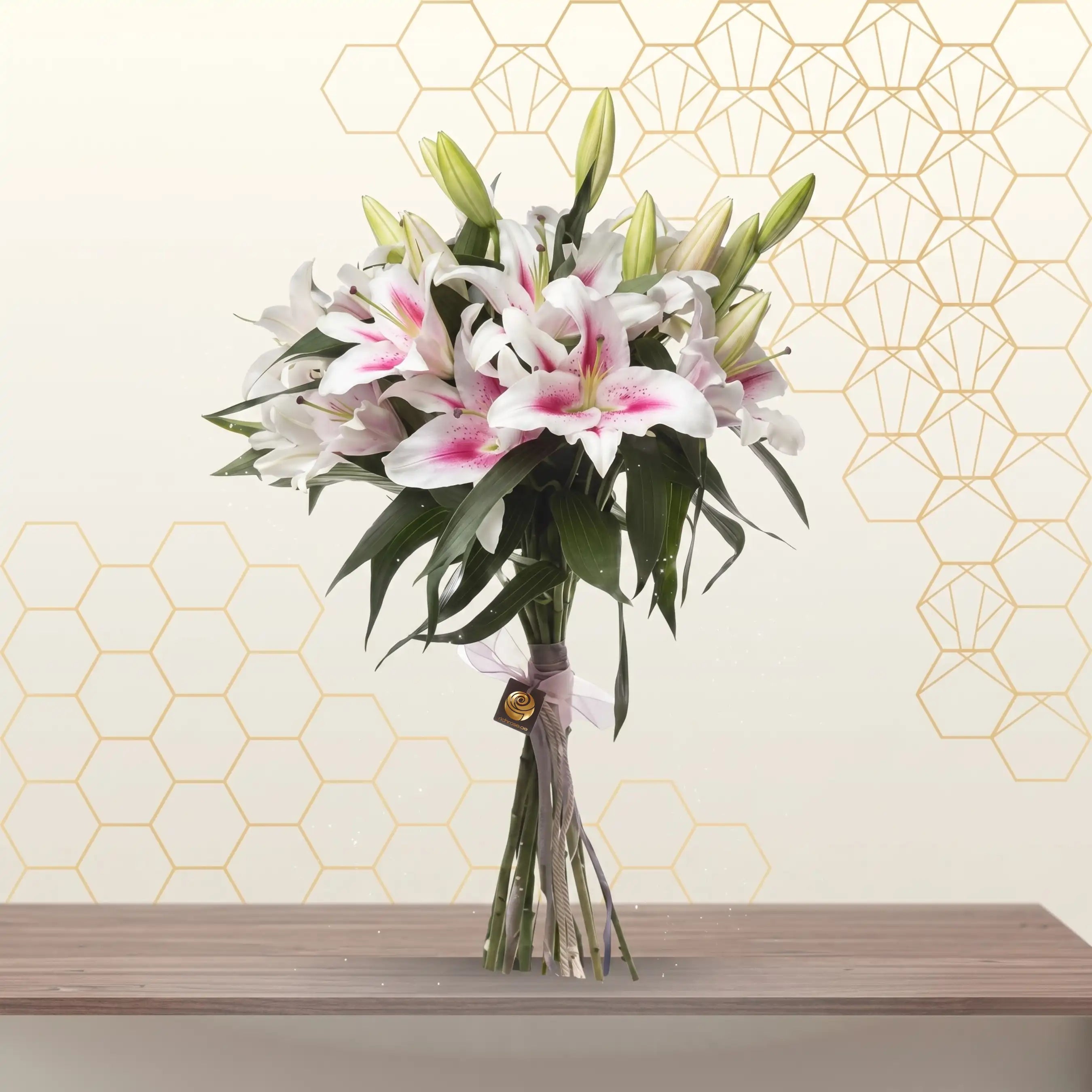pink lily bunch - buy lily flowers Main image