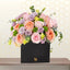 peach and purple roses box - birthday gift