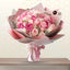 Mixed Pink Flowers Pink Wrapped Bouquet
