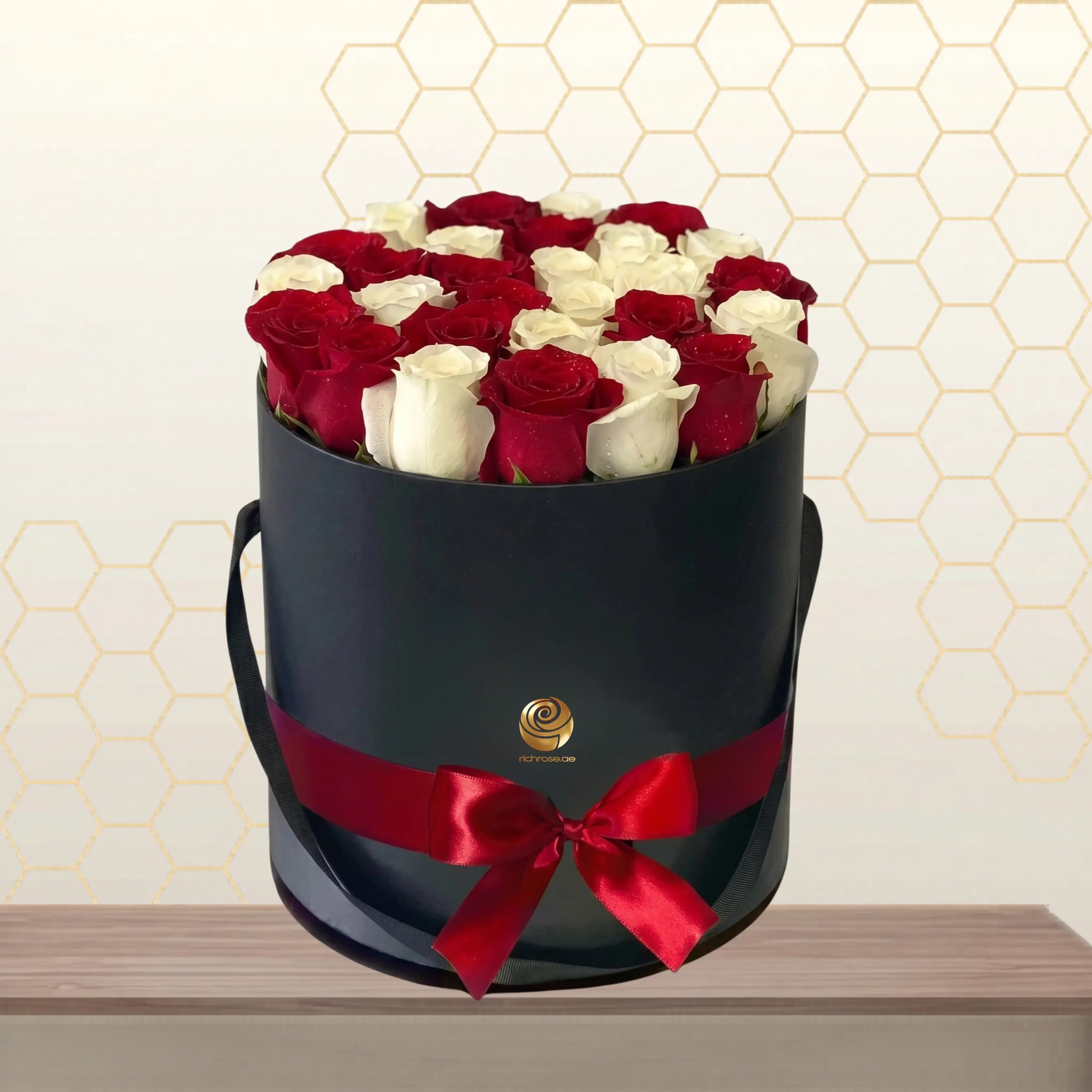 red and white flowers in box Main image