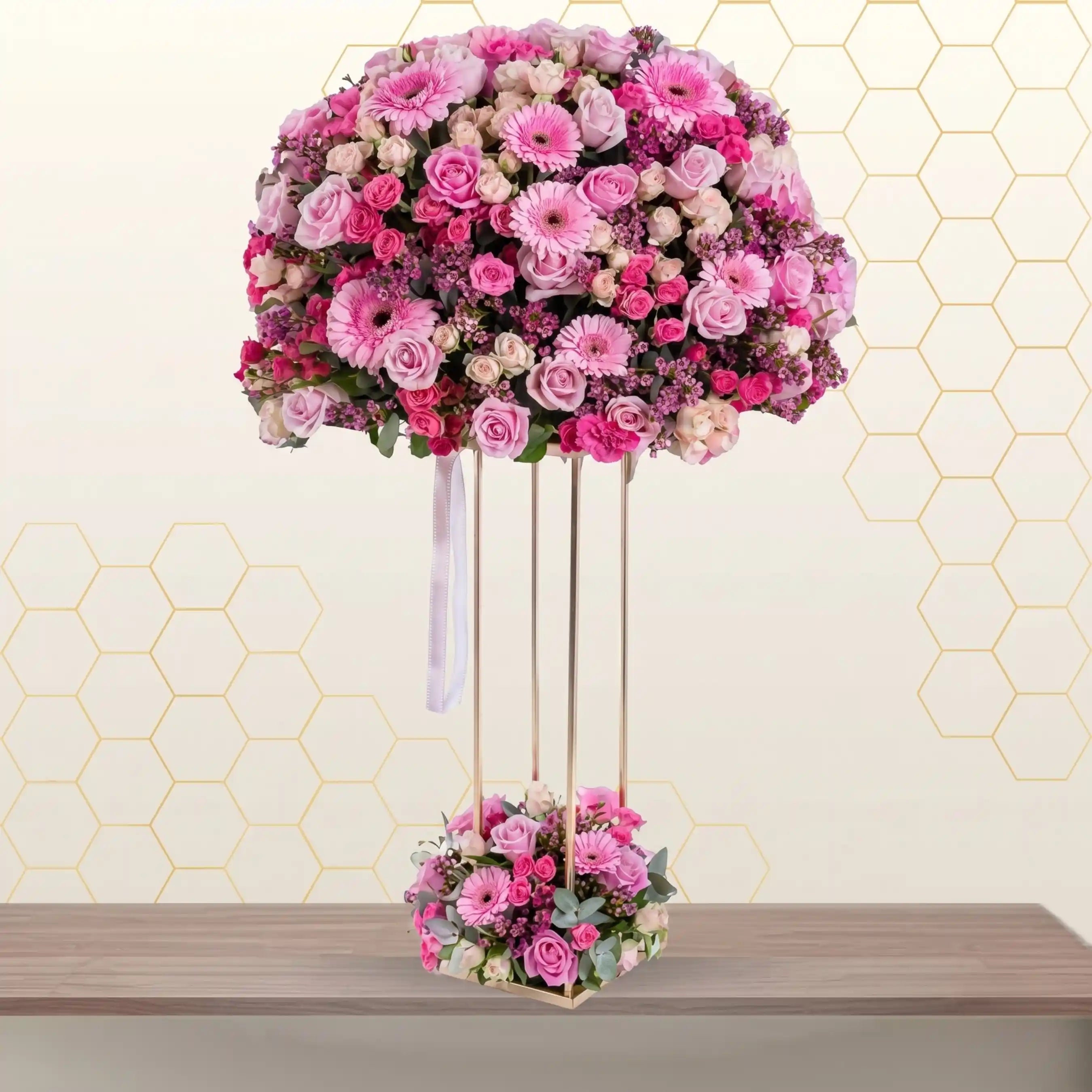 Pink and Purple Flowers -  Stand