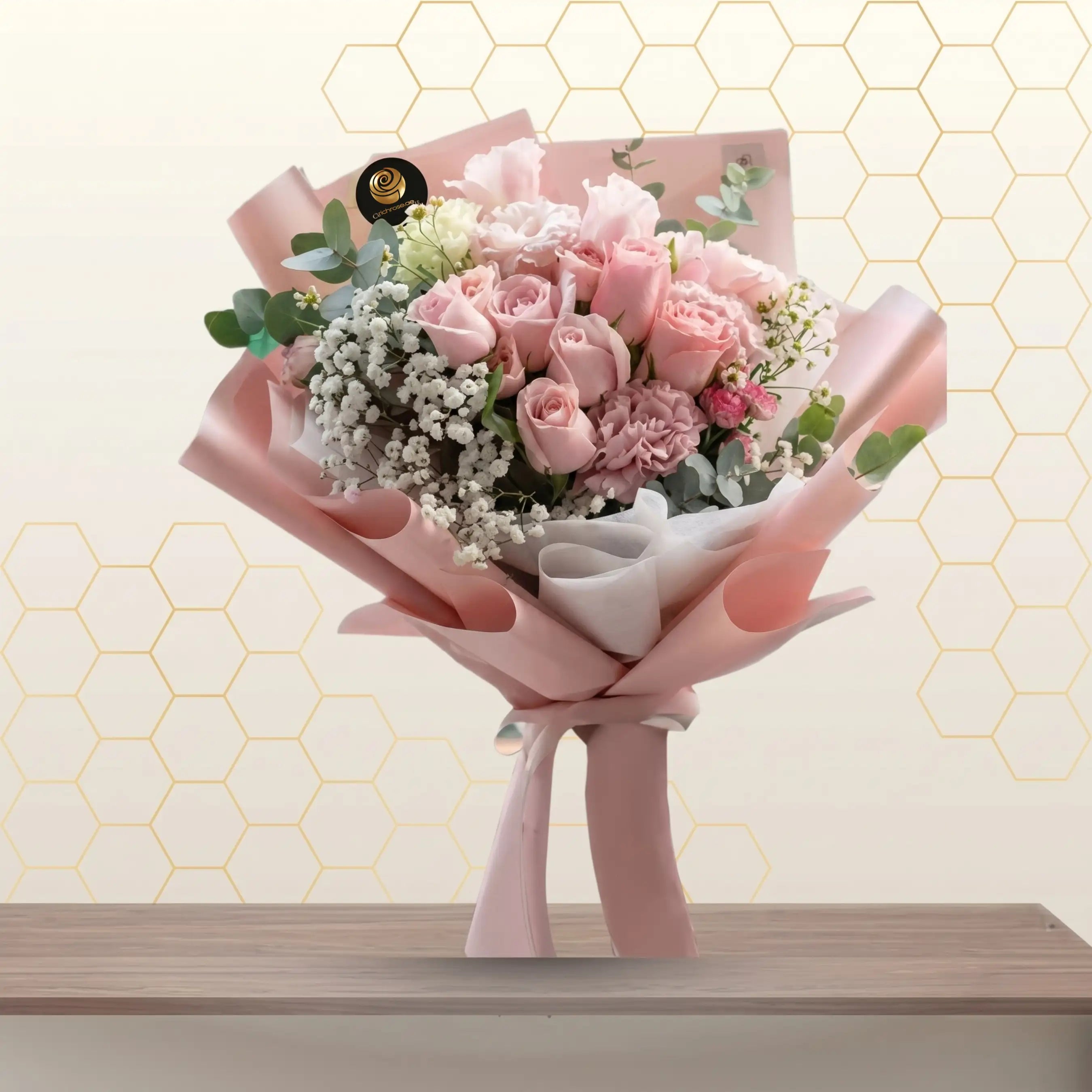 Pink Roses Aesthetic Bouquet Main image