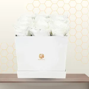 White roses box - cheap flower delivery Main image