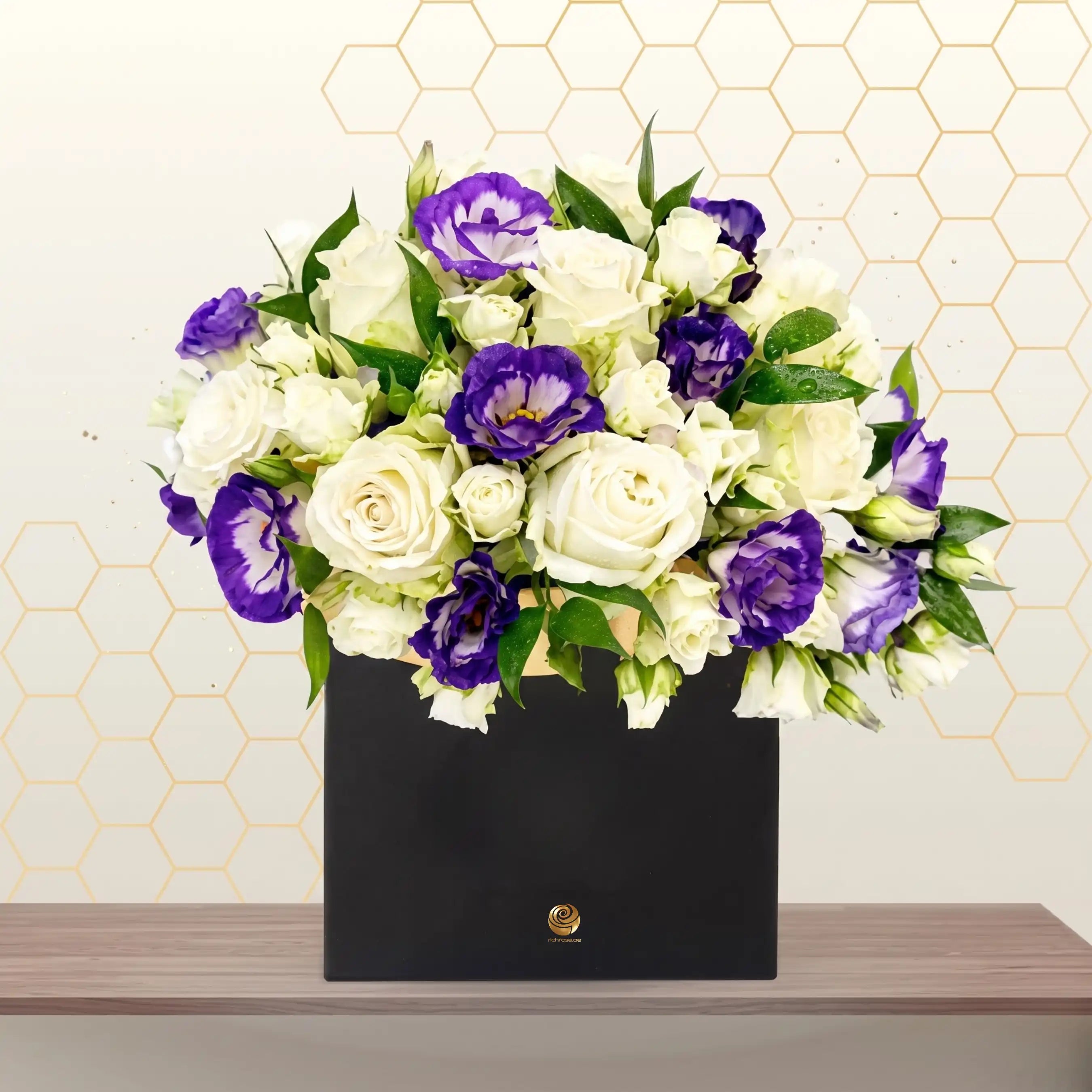 eustoma and white roses - womenday flowers