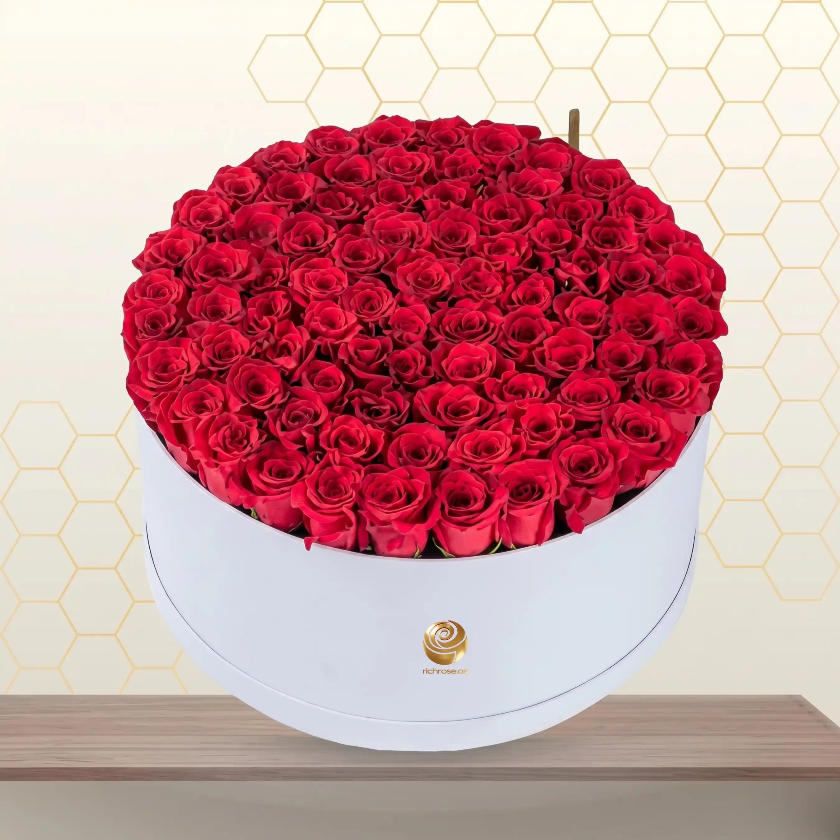 Valentines Premium Red Roses Black Box Main image