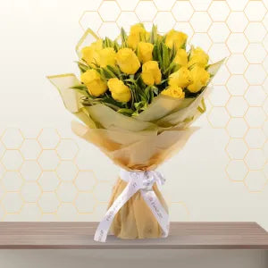 yellow roses bouquet online flower delivery Main image