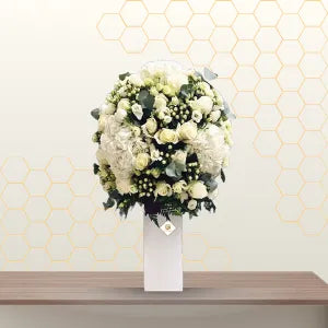 White Flowers Cylinder Arrangement Main image