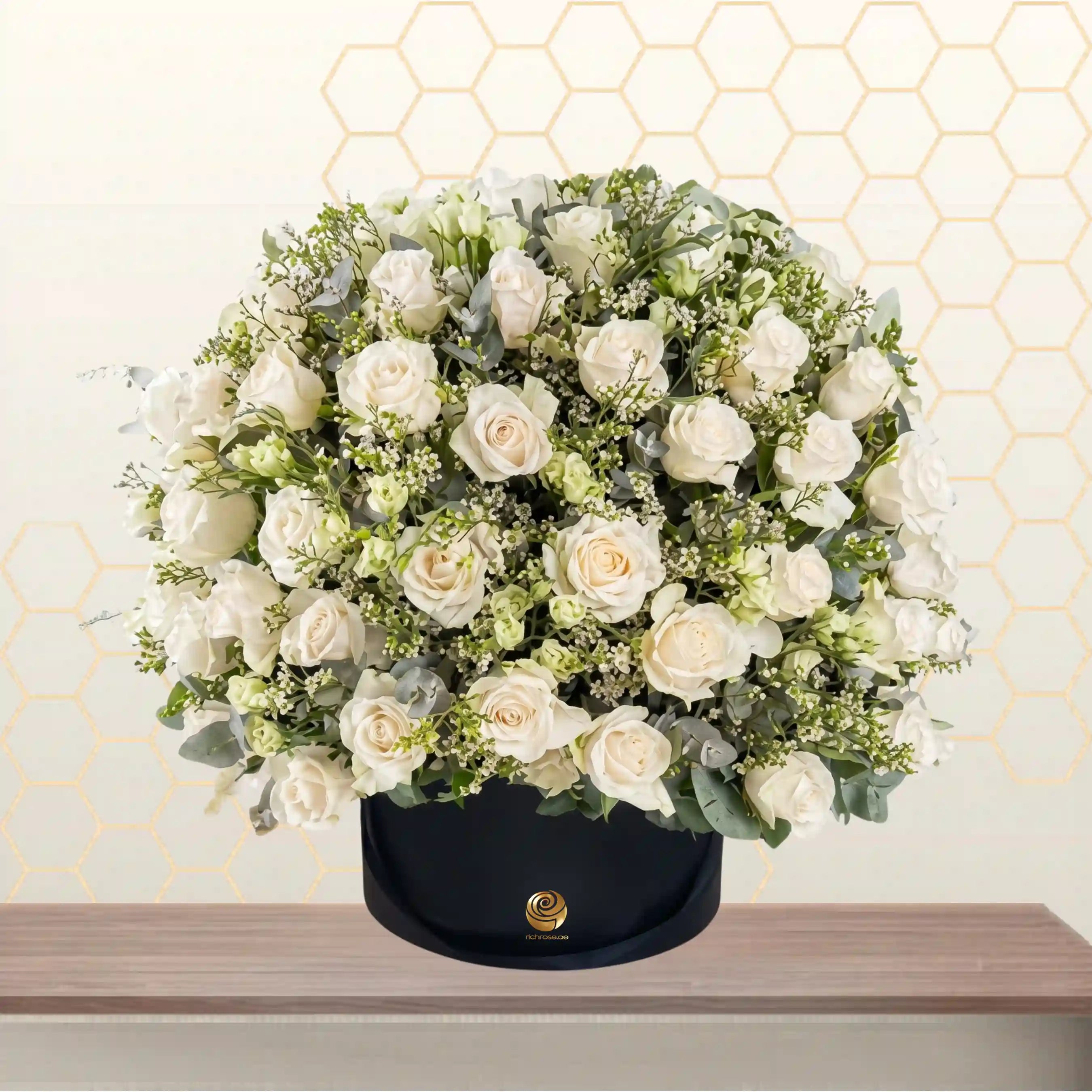 White Roses Premium Box - Vip Flowers Main image