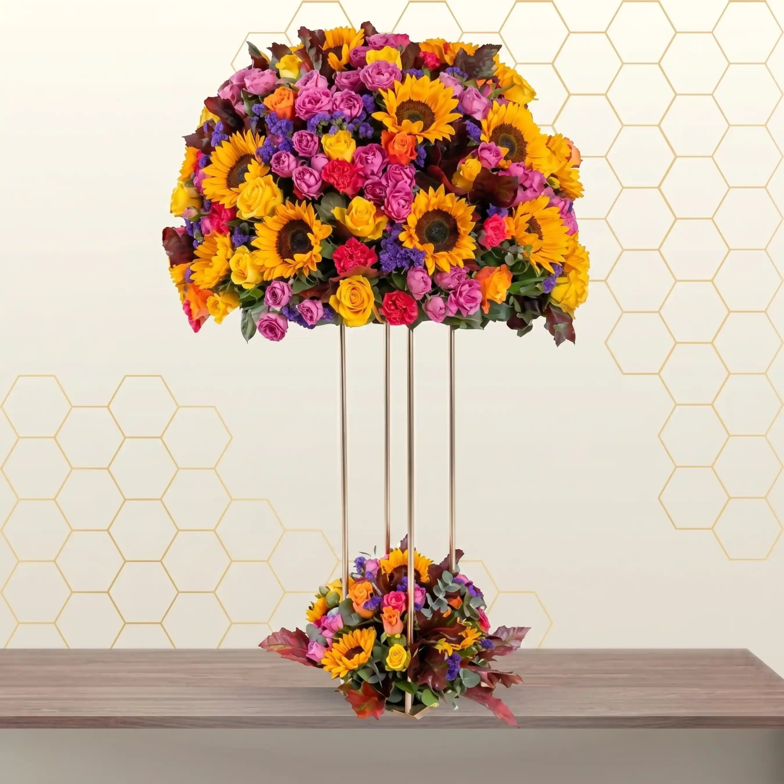 Yellow and Purple Flowers - Stand