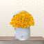 yellow roses in white box