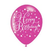 Pink Birthday Helium Balloon