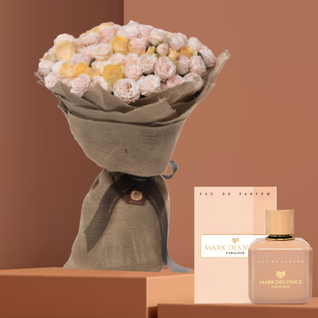 Dodoma Flower Bouquet with Deluxe Size with Mark Des Vince Perfume