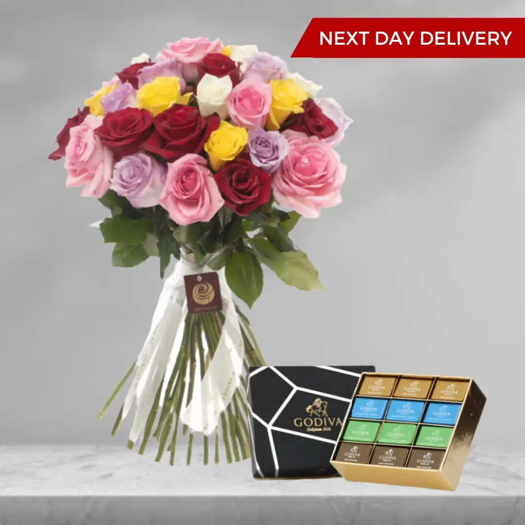 20 Mixed Roses with Napolitians Chocolates