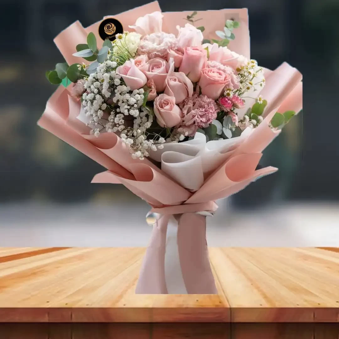 Pink Roses Aesthetic Bouquet