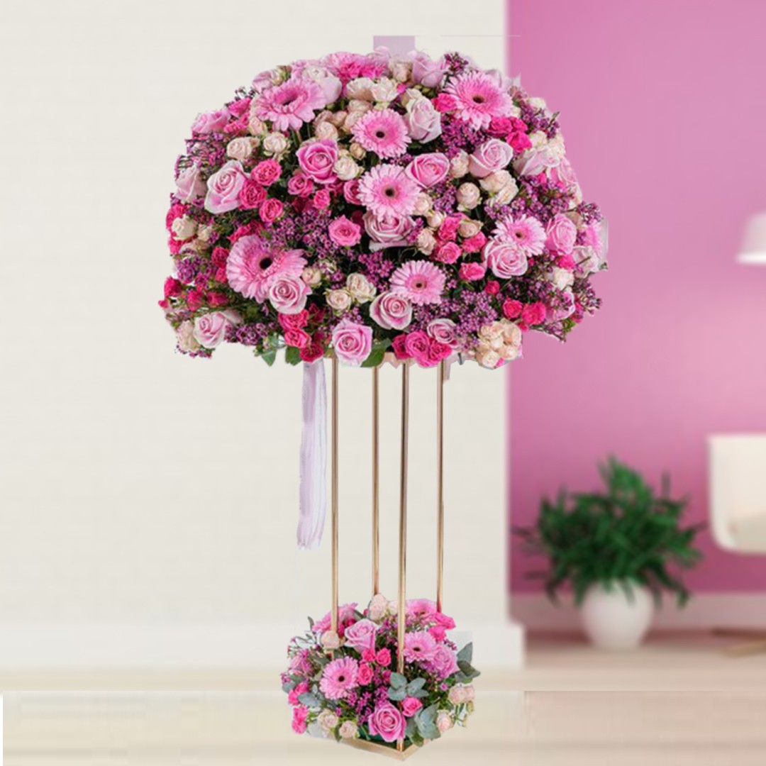 Pink and Purple Flowers -  Stand