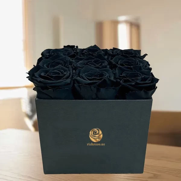 BISHKEK- Black Painted Roses in a Box