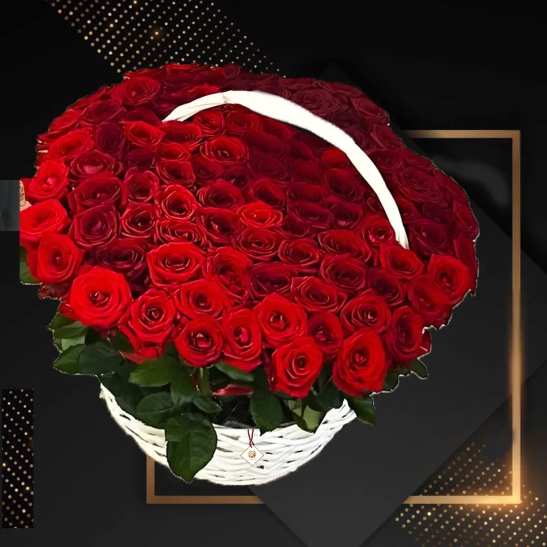 Rose Basket - Valentine 150 Roses in Basket