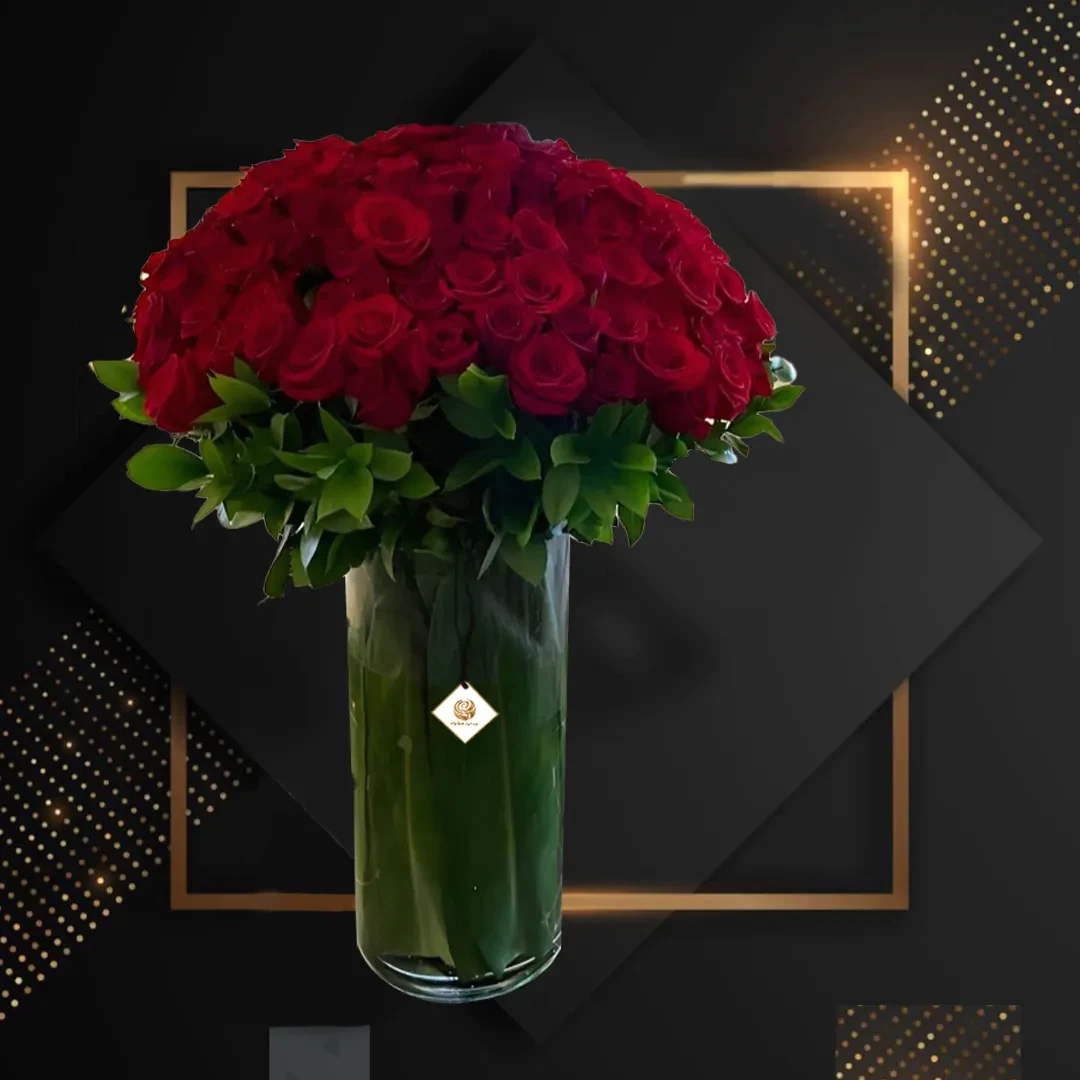 Princess Roses -  Valentine Red Roses in Vase