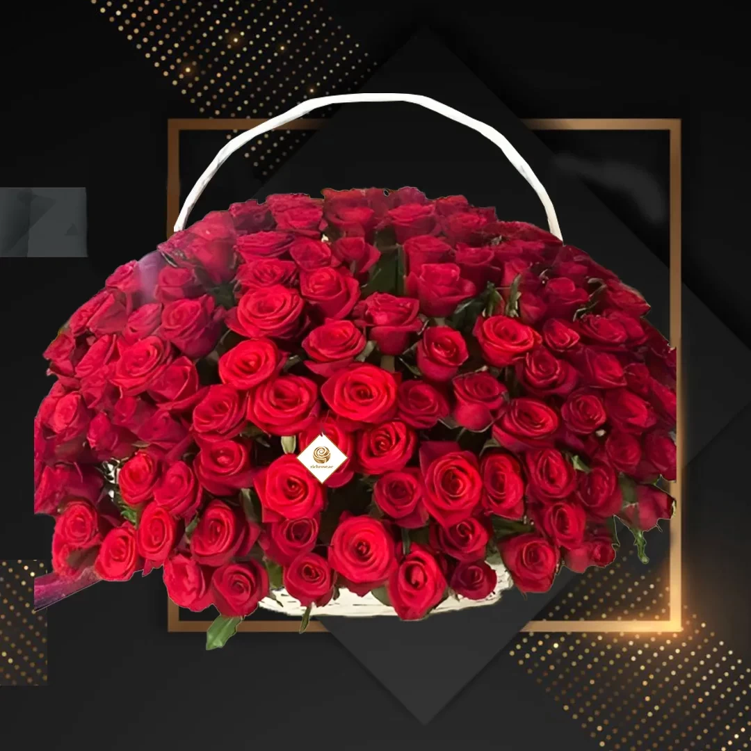 Love and Roses - Valentine Red Roses in Premium Basket