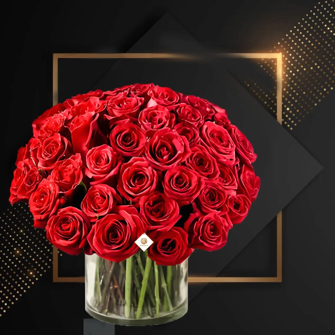 San Marino - Valentines Red Roses in Cylinder Vase