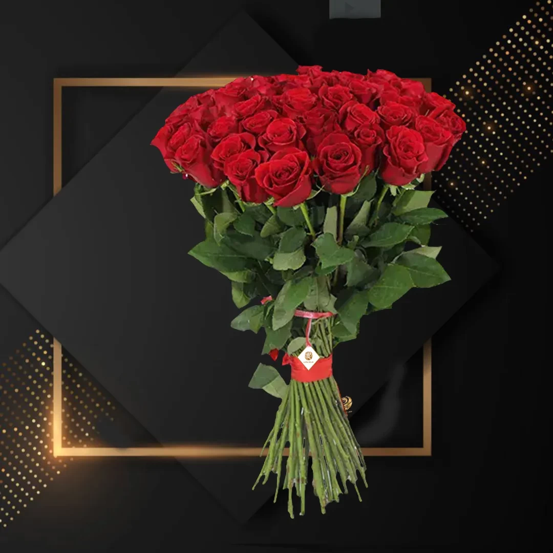 50 Long Stem Red Roses for Valentine's