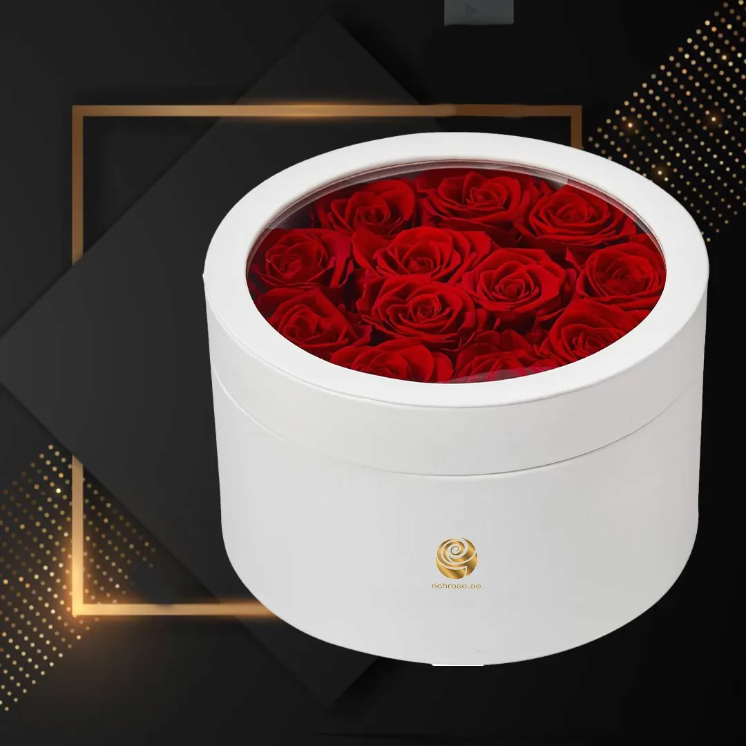 Dubba - Valentine's Red Roses in Covered Round Box