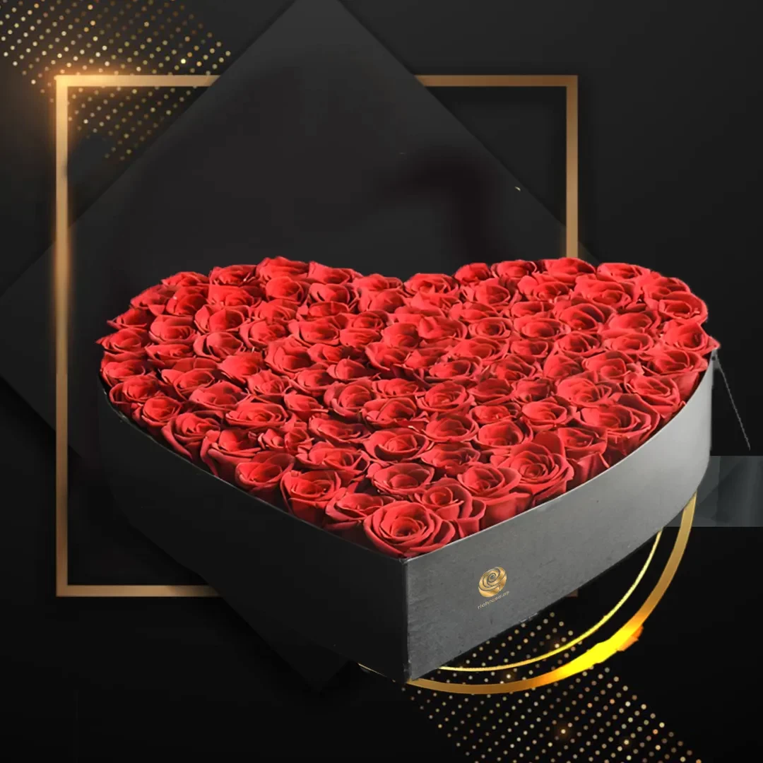 Malin -  100 Red Roses Heart Shape Box