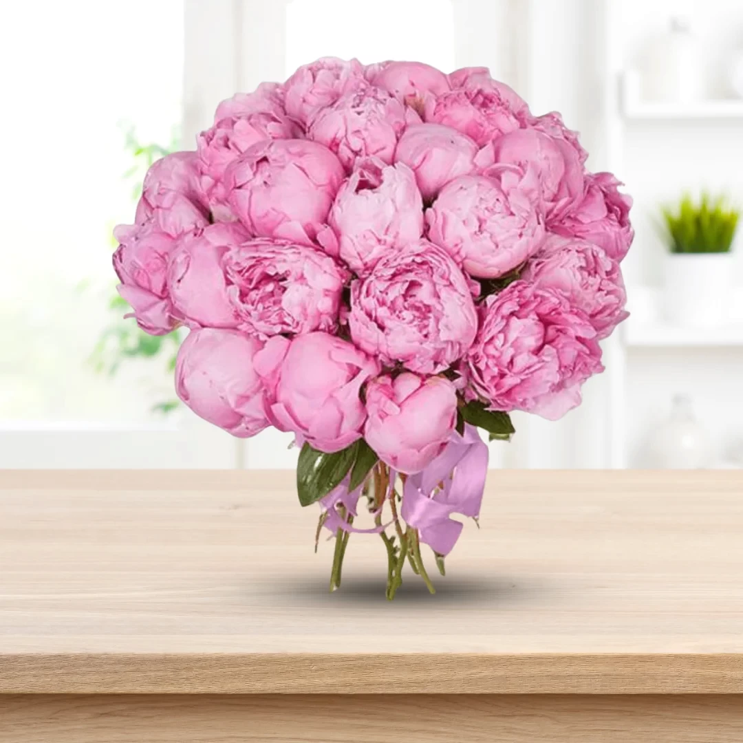 Osaka - Pink Peony Luxury Flowers Bunch