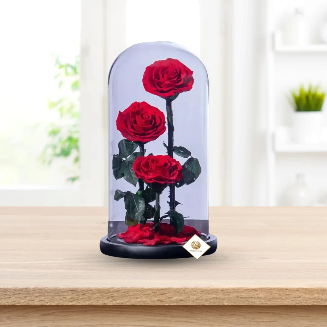 Three Stem Preserved Roses - Eternal Roses - Forever Roses
